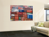 Detail of Port's Container Yard Wall Mural by Brent Winebrenner