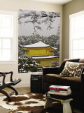 Kinkakuji Temple, the Golden Pavilion Covered in Snow Reproduction murale géante par Frank Carter