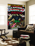 Captain America And The Falcon 204 Cover: Captain America, Falcon and Agron Fighting Wall Mural by Jack Kirby