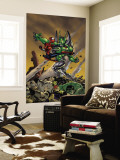 Spider-Girl 86 Cover: Spider-Girl, Apox, J2, Hulk and Nova Fighting Wall Mural by Ronald Frenz
