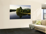 Still Waters of the Dordogne River in Early Morning, from Beynac Village Wall Mural by Barbara Van Zanten