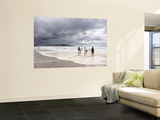 Young Surfers Entering Sea at Meron Beach Reproduction murale géante par Diego Lezama