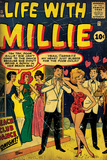 Marvel Comics Retro: Life with Millie Comic Book Cover #13, Bathing Suit, Beach Club Dance (aged) Vægplakat