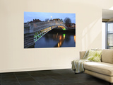 The Ha'Penny Bridge across the River Liffey Leading to Temple Bar Area Wall Mural by Eoin Clarke