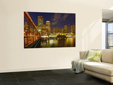 Boston Skyline at Dusk, Boston, Massachusetts, USA Wall Mural by Adam Jones