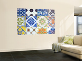 Detail of Antique Portuguese Tiles Reproduction murale géante par Viviane Ponti