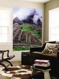 Fog Above Terraced Inca Ruins Reproduction murale géante par Jeffrey Becom