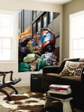 Spider-Man / Human Torch 3 Cover: Spider-Man and Human Torch Wall Mural by Ty Templeton