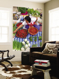 Truck Farmer with Her Produce at Central Wet Market Wall Mural by Ray Laskowitz