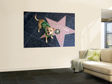 Little Dog Visiting Donald Duck's Star on Hollywood Walk of Fame Wall Mural by Christina Lease