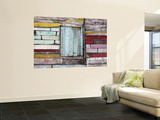 Wall and Window Detail of Rustic Wooden House Mural por Paul Kennedy Wall and Window Detail of Rustic Wooden House Mural por Paul Kennedy