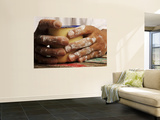 Hands Holding Mug Wall Mural by Oliver Strewe
