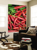 Fresh Chillies for Sale at Psar Nat Market Wall Mural by Rachel Lewis