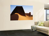 Pyramids and Tombs in Royal Cemetery, Meroe North of Khartoum Wall Mural by David Else