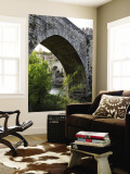 Medieval Fortified Bridge over Fluvia River Wall Mural by Dennis Johnson