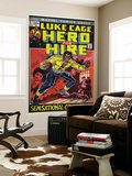 Marvel Comics Retro: Luke Cage, Hero for Hire Comic Book Cover 1, Origin (aged) Wall Mural