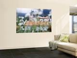 Flowers and Church Wall Mural by Holger Leue