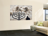 The Wailing Wall and Hanuka Chandelier Wall Mural by Izzet Keribar