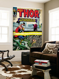 Marvel Comics Retro: The Mighty Thor Comic Book Cover 130, Thunder in the Netherworld (aged) Wall Mural