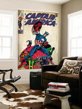 Marvel Comics Retro: Captain America Comic Book Cover 111, with Hydra and Bucky (aged) Wall Mural