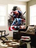 Spectacular Spider-Man 15 Cover: Captain America and Spider-Man Wall Mural by Steve Epting