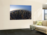Fisheye View of Manhattan from Empire State Building Observation Deck Mural por Christopher Groenhout