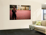 Man Praying Inside King Abdullah Mosque Wall Mural by Brian Cruickshank
