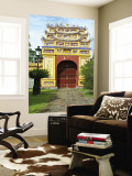 Western Entrance Gate to the Mieu Temple Inside Hue Citadel and Imperial City Wall Mural by Nicholas Reuss