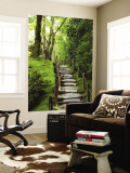 Stone Steps Leading Through Shoyoen Garden at Rinno-Ji Temple Wall Mural by Christopher Groenhout