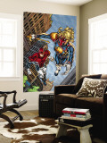 New Excalibur 4 Cover: Lionheart and Captain Britain Reproduction murale géante par Steven Cummings