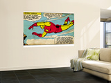 Marvel Comics Retro: The Invincible Iron Man Comic Panel, Flying (aged) Muurposter Marvel Comics Retro: The Invincible Iron Man Comic Panel, Flying (aged) Muurposter