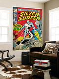 Marvel Comics Retro: Silver Surfer Comic Book Cover 17 (aged) Wall Mural