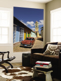 Old Classic Chevy on Cobblestone Street of Trinidad, Cuba Wall Mural by Bill Bachmann
