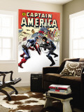 Captain America 14 Cover: Captain America and Bucky Wall Mural by Steve Epting