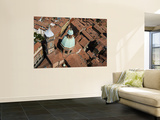 Roofs of Historic Centre (Including Chiesa Di San Bartolomeo) from Top of Asinelli Tower Wall Mural by Krzysztof Dydynski