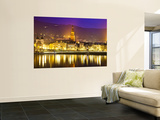 Church, City Buildings and Neckar River at Dusk Wall Mural by Richard l'Anson