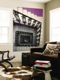 Staircase in Purple Nest Hostel Wall Mural by Krzysztof Dydynski