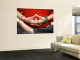 Yoga Hands in Yogic Mudra Pose Wall Mural by Christer Fredriksson