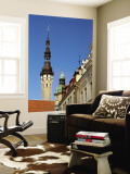Old Town Hall Tower Above Roofs Wall Mural by Frank Wing