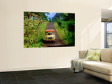 Bus Travelling on Island Road, Upolu, Samoa Reproduction murale géante par Peter Hendrie