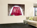 Turkish Flag Hanging Above Main Entrance to Hagia Sophia Church (Church of Divine Wisdom) Wall Mural by George Tsafos