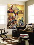 Marvel Team-Up 12 Group: Spider-Man, Wolverine, She-Hulk, Warbird and Dr. Strange Wall Mural by Paco Medina