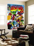Secret Wars 1 Cover: Captain America Wandgemälde von Mike Zeck