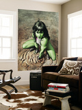 She-Hulk 3 Cover: She-Hulk Crouching Wall Mural by Adi Granov