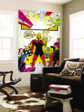 Infinity Gauntlet 6 Group: Adam Warlock, Thanos, Thor and Hulk Fighting Wall Mural by George Perez