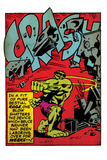 Marvel Comics Retro: The Incredible Hulk Comic Panel, Rage and Crash (aged) Wall Mural