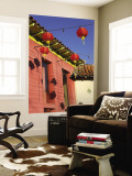 Lanterns in Chinatown Wall Mural by Richard Cummins