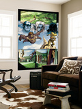 Avengers: The Initiative 4 Group: Justice, Cloud 9, Captain America, Namorita and Night Thrasher Wall Mural by Stefano Caselli
