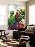 Marvel Adventures Super Heroes #1 Cover: Spider-Man, Iron Man and Hulk Muurposter van Roger Cruz Marvel Adventures Super Heroes #1 Cover: Spider-Man, Iron Man and Hulk Muurposter van Roger Cruz