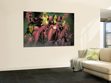 New Mutants 7 Group: Jetstream, Roulette, Beef, Tarot, Catseye and Bevatron Wall Mural by Diogenes Neves